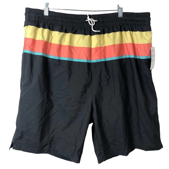 Old Navy NWT Men's Striped Above the Knee Swim Trunks Shorts 8" Inseam Size XXL - Picture 1 of 12